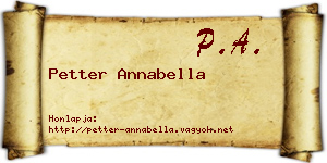 Petter Annabella névjegykártya